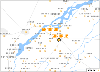 map of Shāhpur