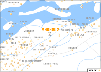 map of Shāhpur