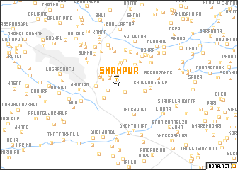 map of Shāhpur