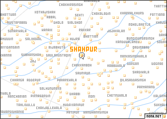 map of Shāhpur