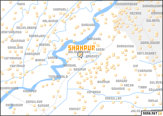 map of Shāhpur