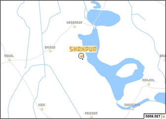 map of Shāhpur