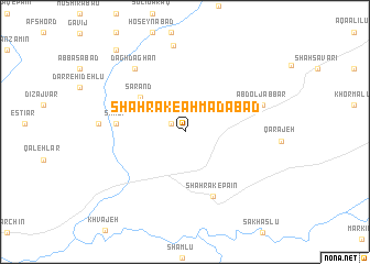 map of Shahrak-e Aḩmadābād