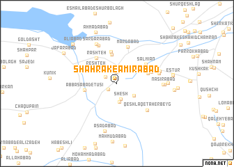 map of Shahrak-e Amīrābād