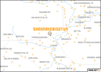 map of Shahrak-e Bīsotūn