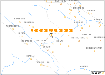 map of Shahrak-e Eslāmābād