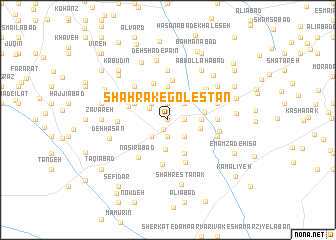 map of Shahrak-e Golestān