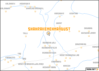 map of Shahrak-e Mehmāndūst