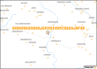 map of Shahrak-e Mohājerīn-e Emāmzādeh Ja‘far