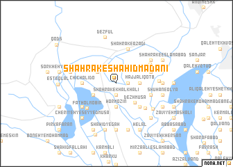 map of Shahrak-e Shahīd Madanī