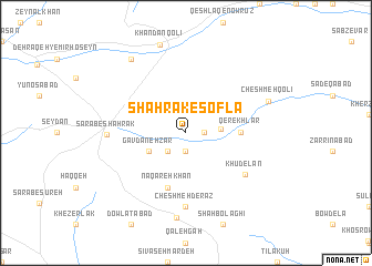 map of Shahrak-e Soflá