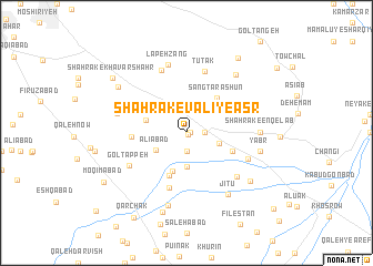 map of Shahrak-e Valī-ye ‘Aşr