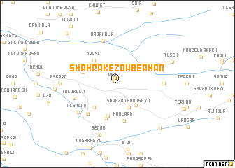 map of Shahrak-e Z̄owb-e Āhan