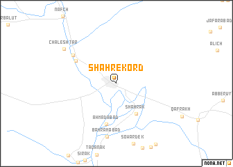 map of Shahr-e Kord