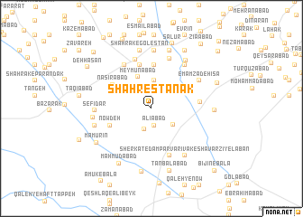 map of Shahrestānak