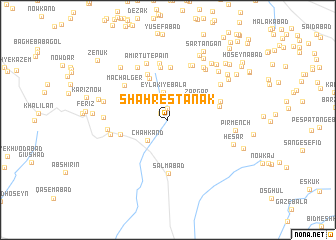 map of Shahrestānak