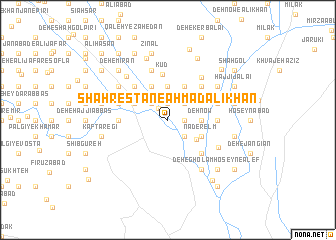 map of Shahrestān-e Aḩmad ‘Alī Khān