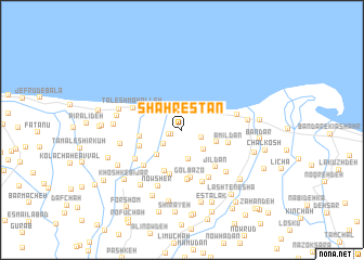 map of Shahrestān