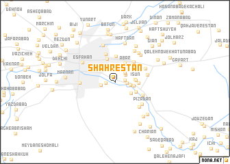 map of Shahrestān