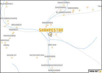 map of Shahrestān