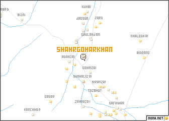 map of Shahr Gohar Khān