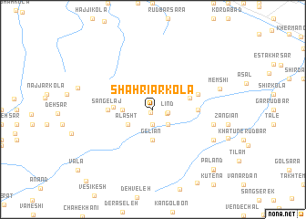 map of Shahrīār Kolā