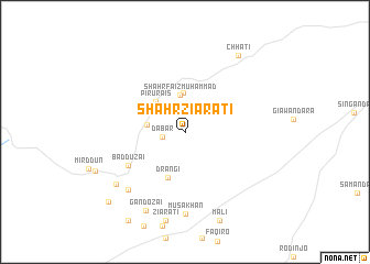 map of Shahr Ziārati