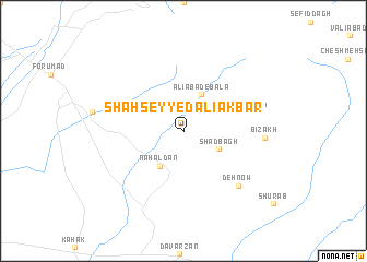 map of Shāh Seyyed ‘Alī Akbar