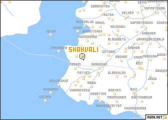 map of Shāh Valī