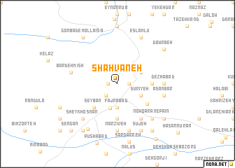 map of Shāhvāneh