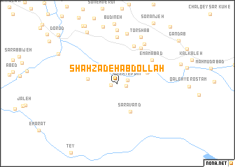 map of Shāhzādeh ‘Abdollāh