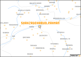 map of Shāhzādeh ‘Abd ol Raḩmān