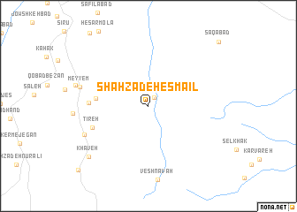 map of Shāhzādeh Esmā‘īl