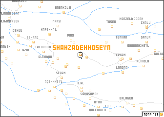 map of Shāhzādeh Ḩoseyn