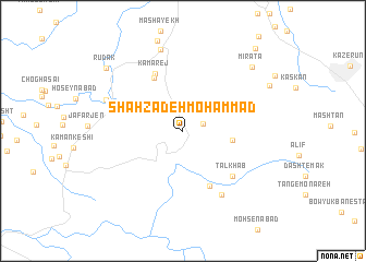 map of Shāhzādeh Moḩammad