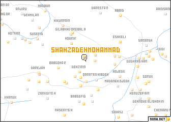 map of Shāhzādeh Moḩammad