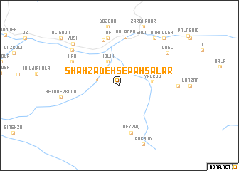 map of Shāhzādeh Sepahsālār