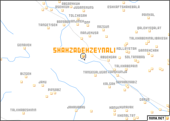 map of Shāhzādeh Zeyn‘alī
