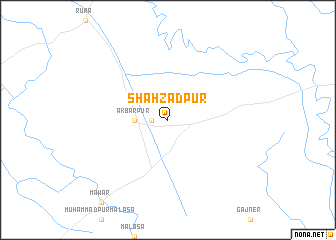 map of Shahzādpur