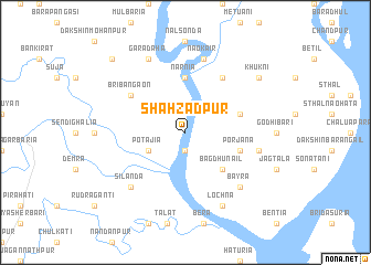 map of Shāhzādpur