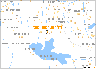 map of Shaikhān jo Goth