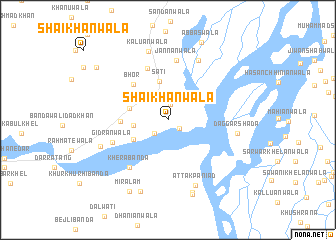 map of Shaikhānwāla