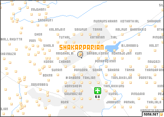 map of Shakar Pariān