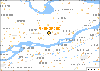 map of Shākarpur