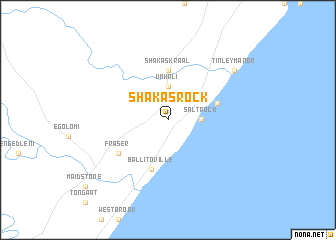 map of Shakaʼs Rock