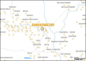 map of Shāker Bāzār