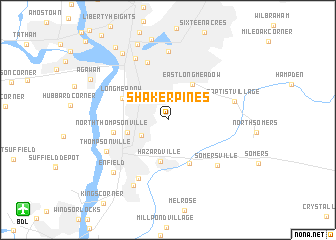 map of Shaker Pines