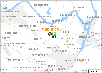 map of Shakers