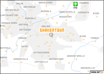 map of Shakertown