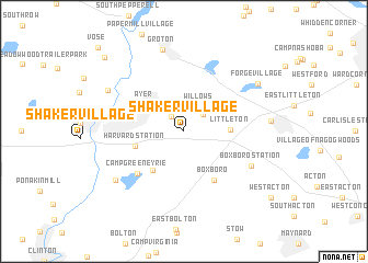 map of Shaker Village